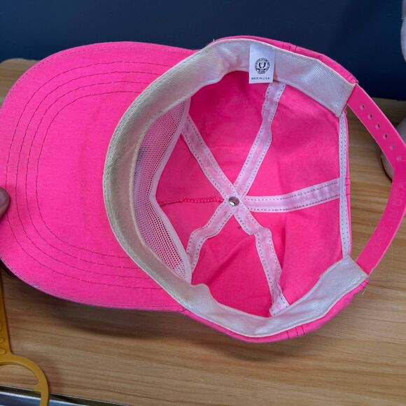 Vintage Iowa Hat Pink Cap USA Made Union Tag Embroidered State Map Retro - Picture 8 of 8